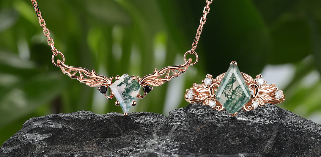 Moss Agate Engagement Ring Gemstone Pairings