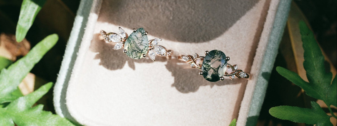 Moss Agate Rings