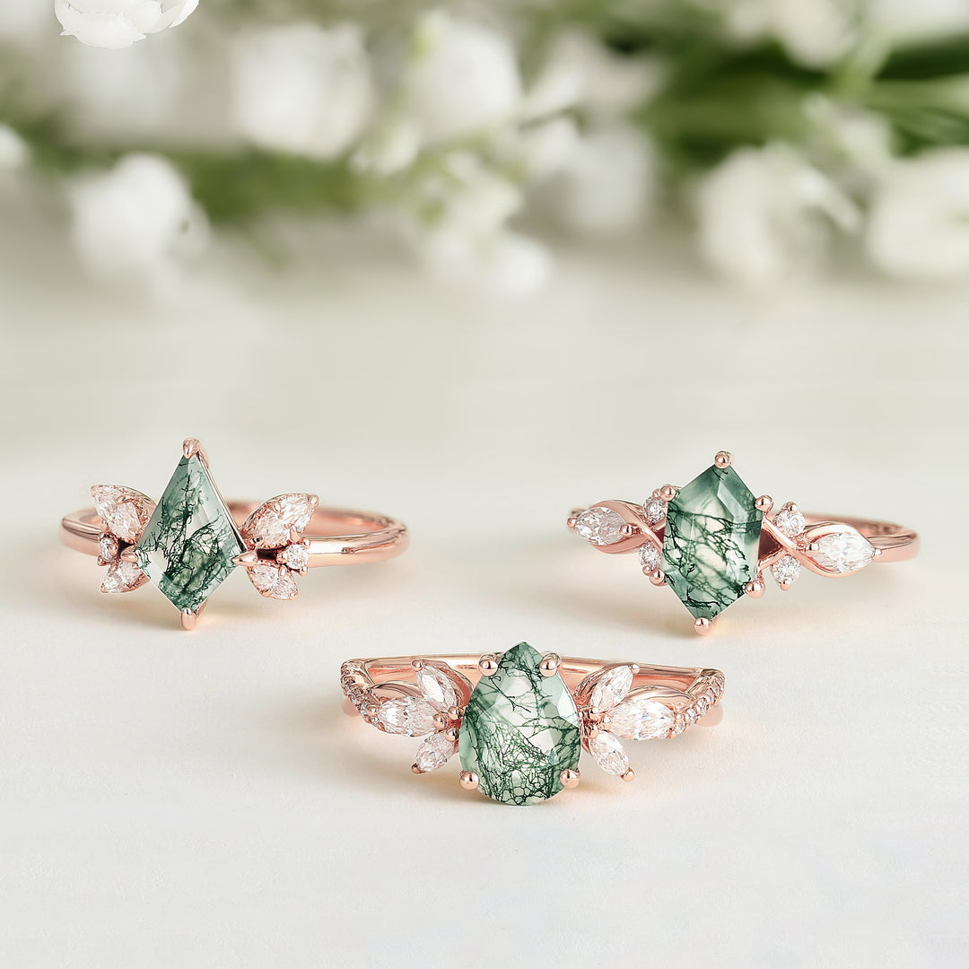 Moissanite Ring Set - Iver Jewelry