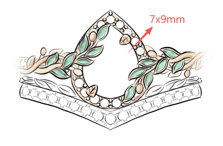 Custom-made ring set for Rachael Greenwell
