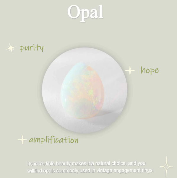 Black Gold Marquise Shaped Natural Opal Stacking Ring