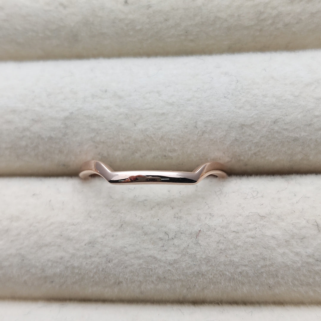 Custom Curved Matching Band for Dustin Newell - 14k Yellow Gold
