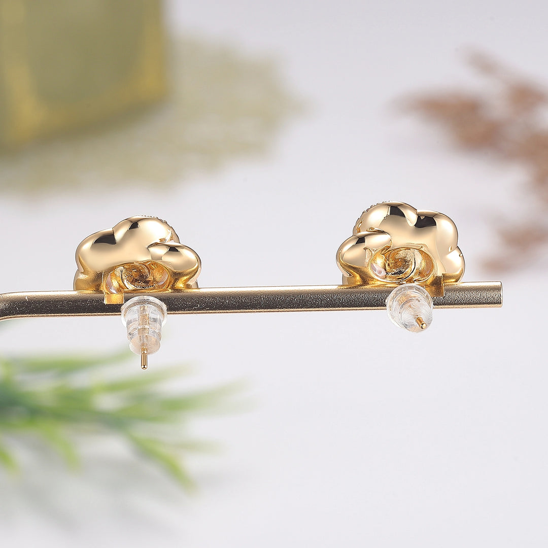 Akoya Pearl Flora Earrings Anniversary Gift for Her