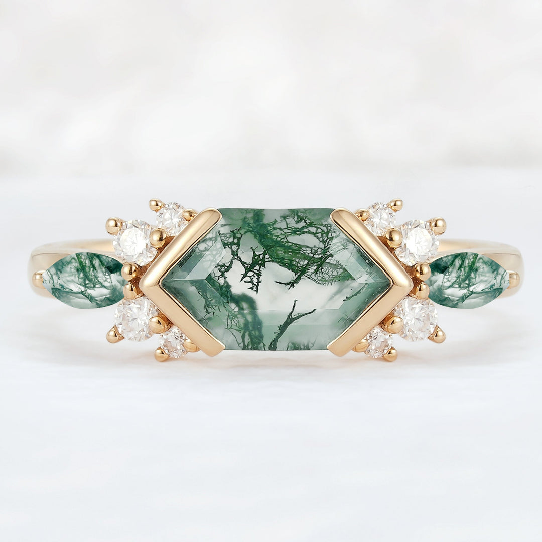 Cluster_Hexagon_Cut_Moss_Agate_Bezel_14K_Yellow_Gold_Engagement_Ring_2