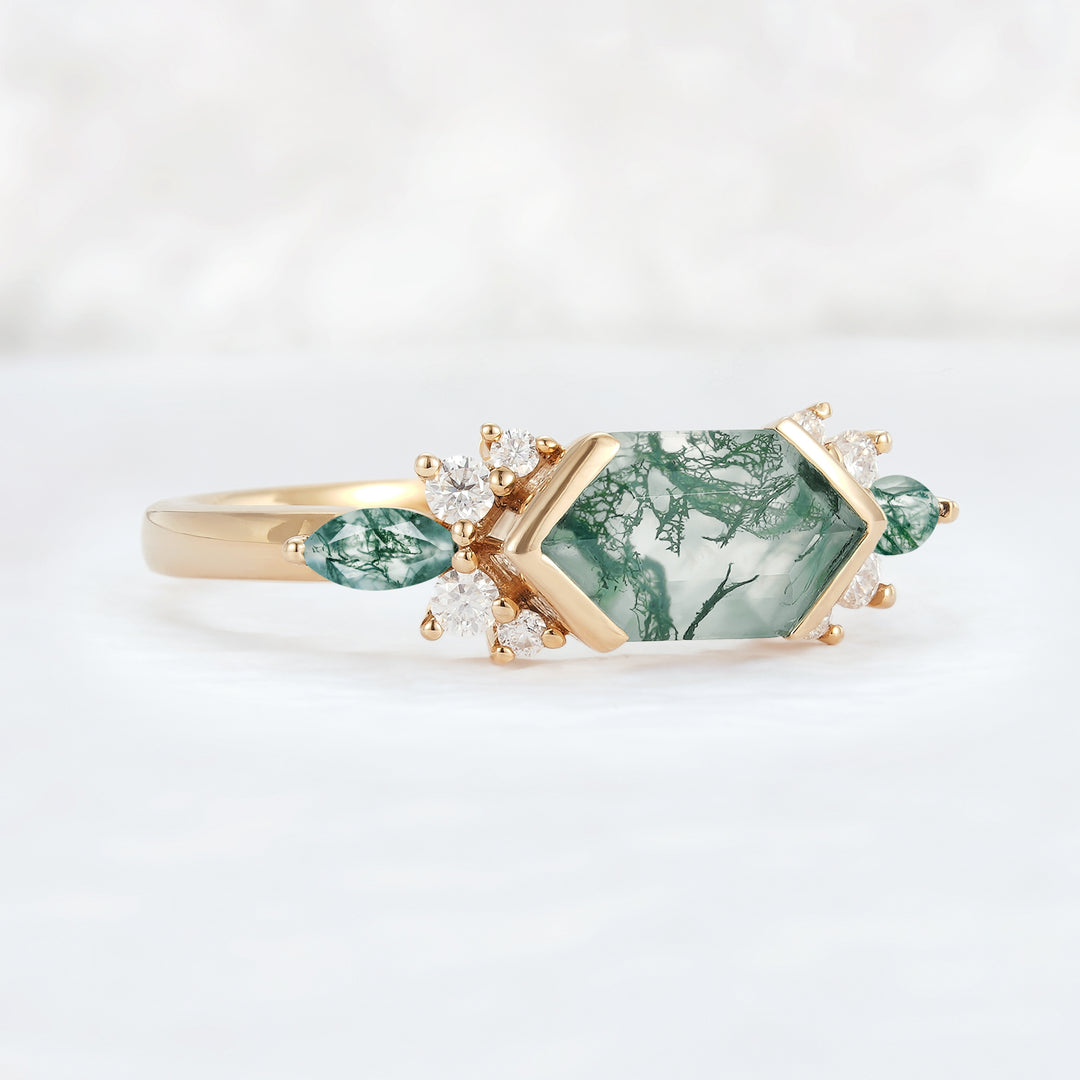 Cluster_Hexagon_Cut_Moss_Agate_Bezel_14K_Yellow_Gold_Engagement_Ring_3