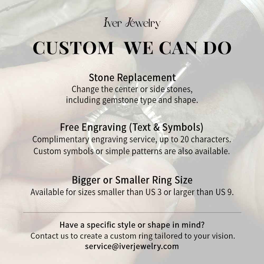 Custom Lab Diamond Ring Set 2pcs for Andrea Forbes