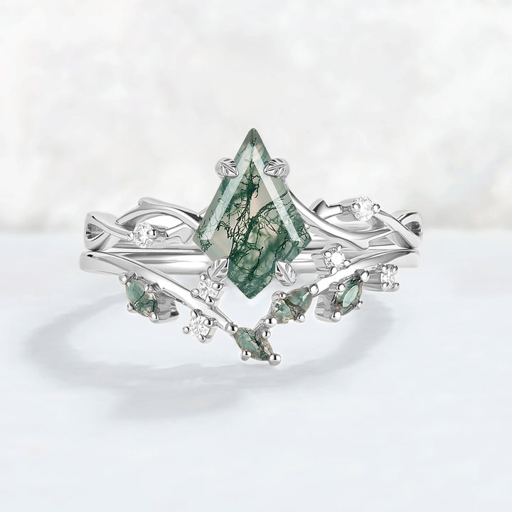 Nature Inspired Vines Moss Agate Collection