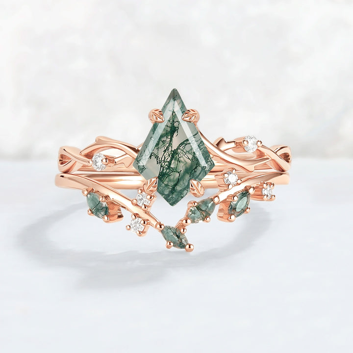 Nature Inspired Vines Moss Agate Collection