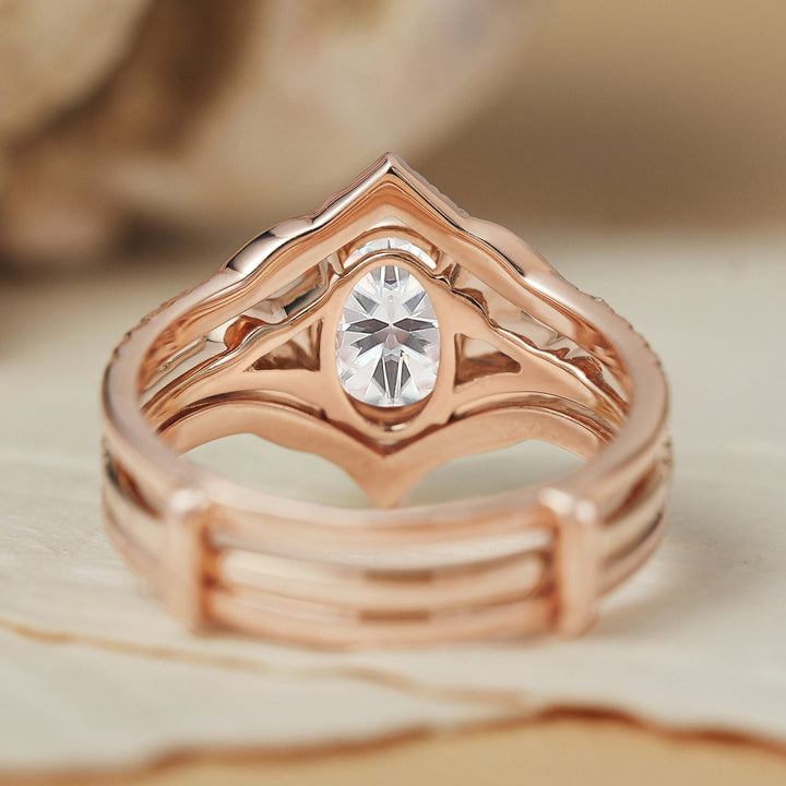 Enhancer_Oval_Cut_Moissanite_Enhancer_Gemstone_Leafy_Ring_Set_2pcs_2