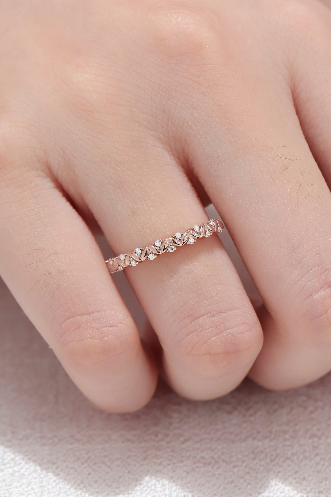 Unique Matching Moissanite Bridal Ring