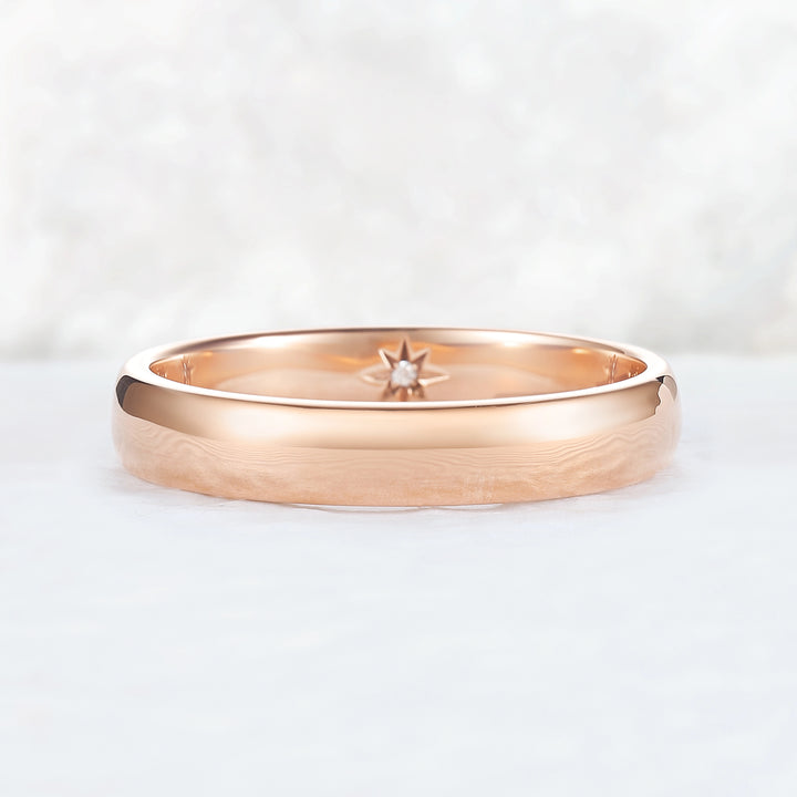 Inner Birthstone Rose Gold Promise Ring