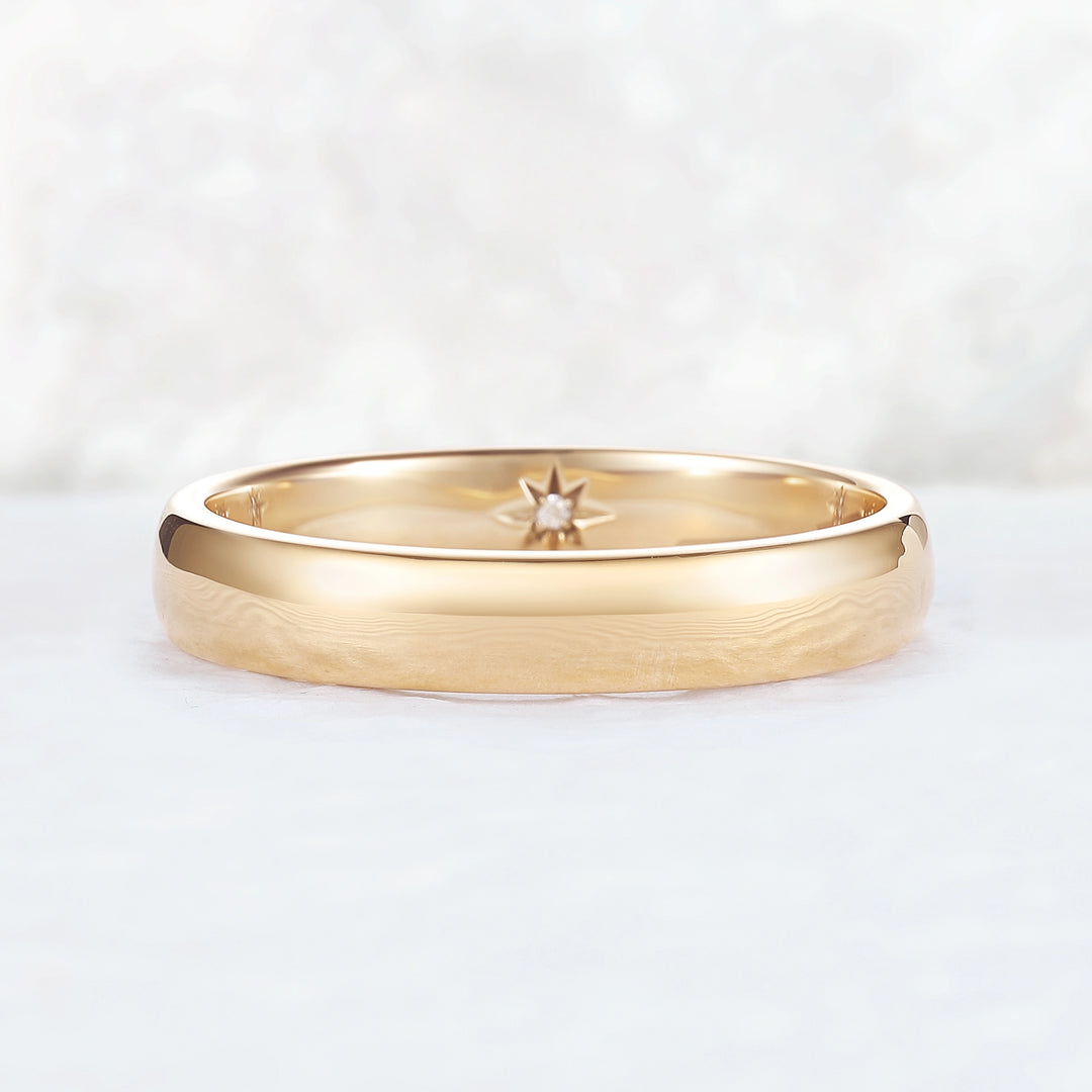 Inner Birthstone Rose Gold Promise Ring
