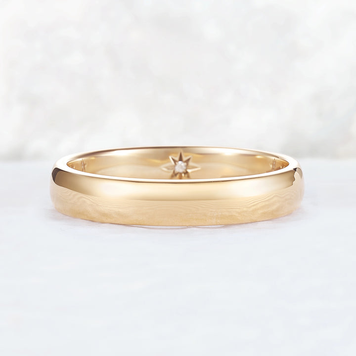 Inner Birthstone Rose Gold Promise Ring