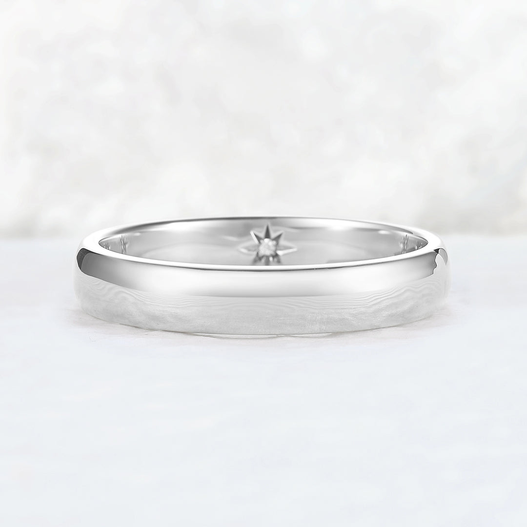 Inner Birthstone Rose Gold Promise Ring