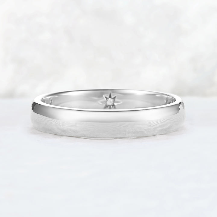 Inner Birthstone Rose Gold Promise Ring