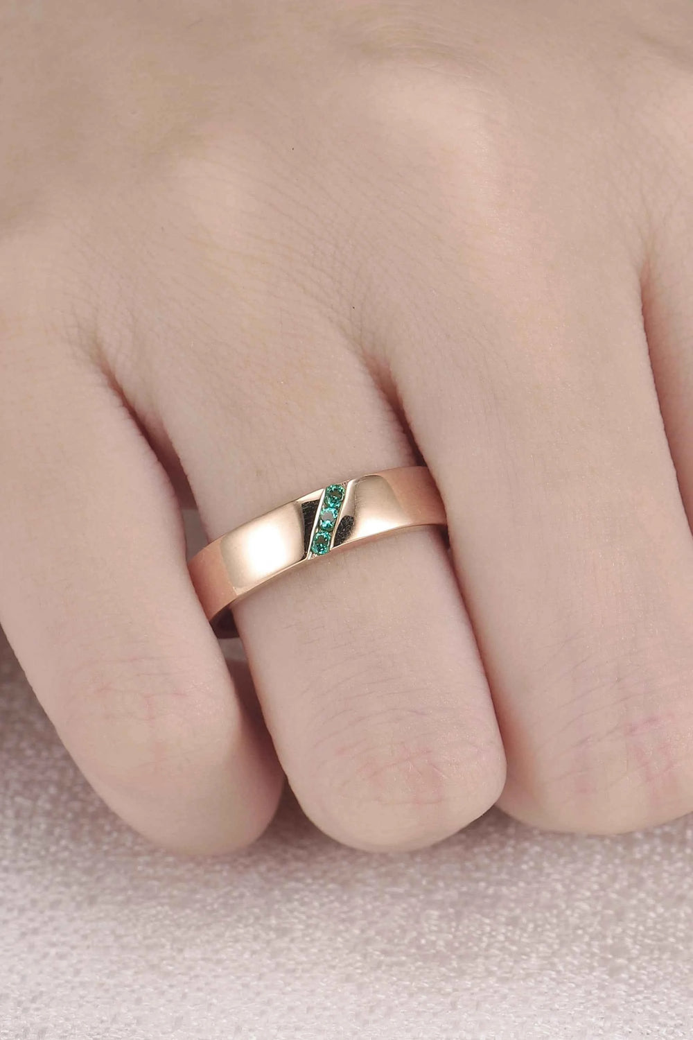 Inner Birthstone Rose Gold  Gemstone Ring