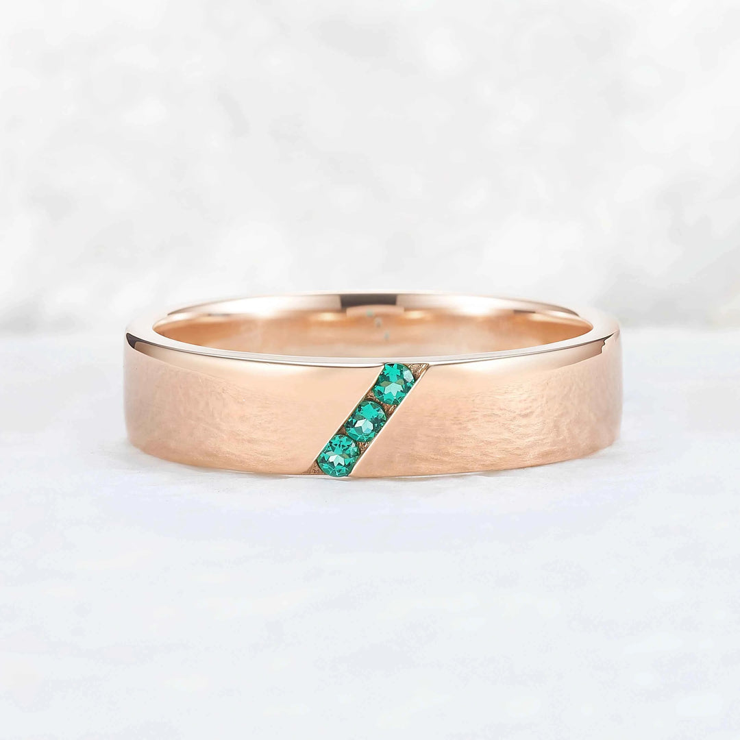 Inner Birthstone Rose Gold  Gemstone Ring
