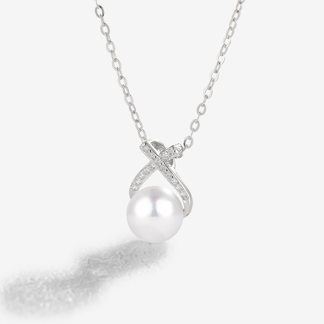 Mobius 7.5 mm 16 inch  Akoya Pearl Necklace