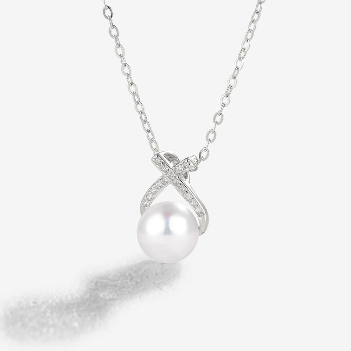 Mobius 7.5 mm 16 inch  Akoya Pearl Necklace