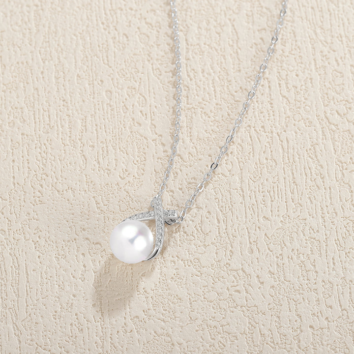 Mobius 7.5 mm 16 inch  Akoya Pearl Necklace