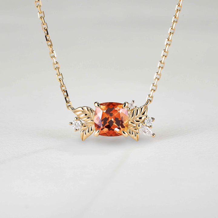 Nature Inspired Coffin Shaped Black Onyx White Gold and Yellow Gold Necklace Halloween Jewelry