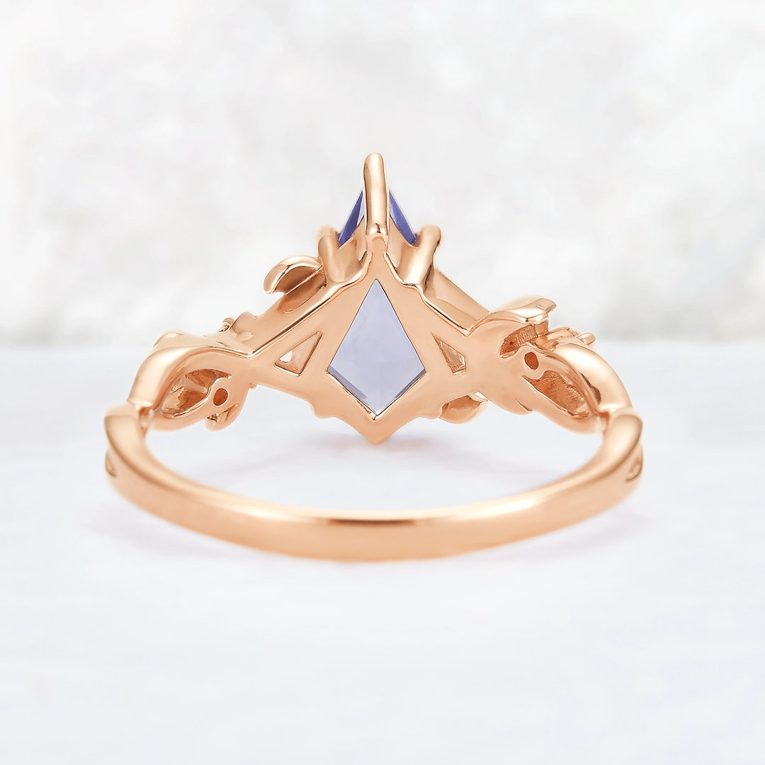 Moonbranch | Kite Cut Cornflower Sapphire Gemstone Ring