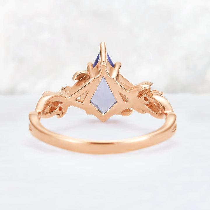 Moonbranch | Kite Cut Cornflower Sapphire Gemstone Ring