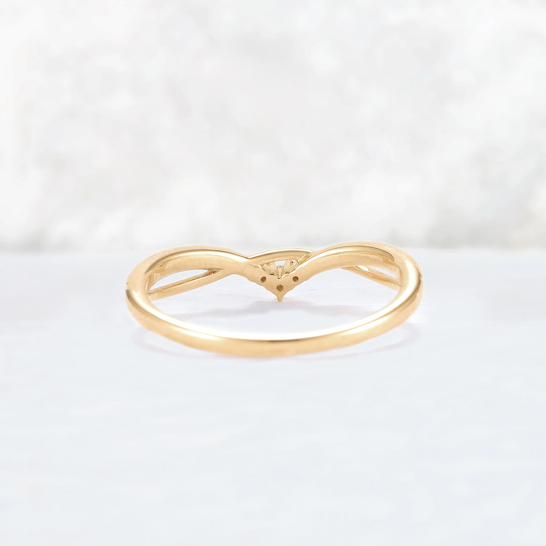 Nature Inspired Leaf Patterns and Vines Stacking Ring