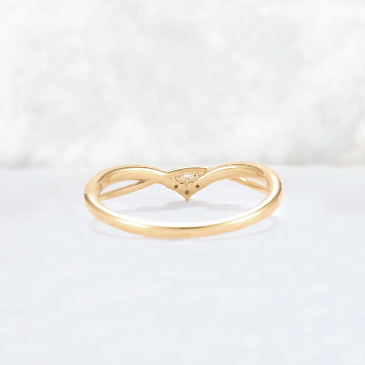 Nature Inspired Leaf Patterns and Vines Stacking Ring