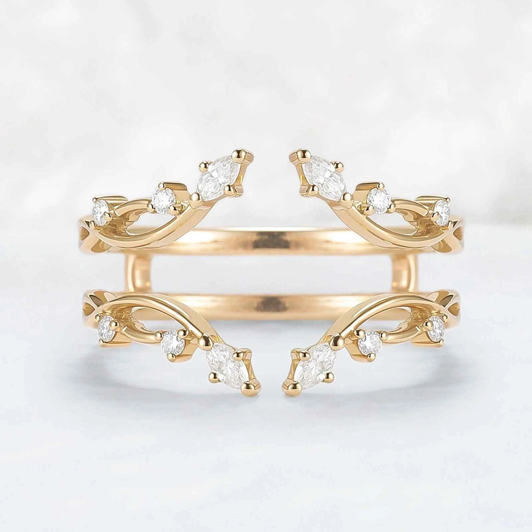 Nature Inspired Moissanite Vine Enhancer Ring