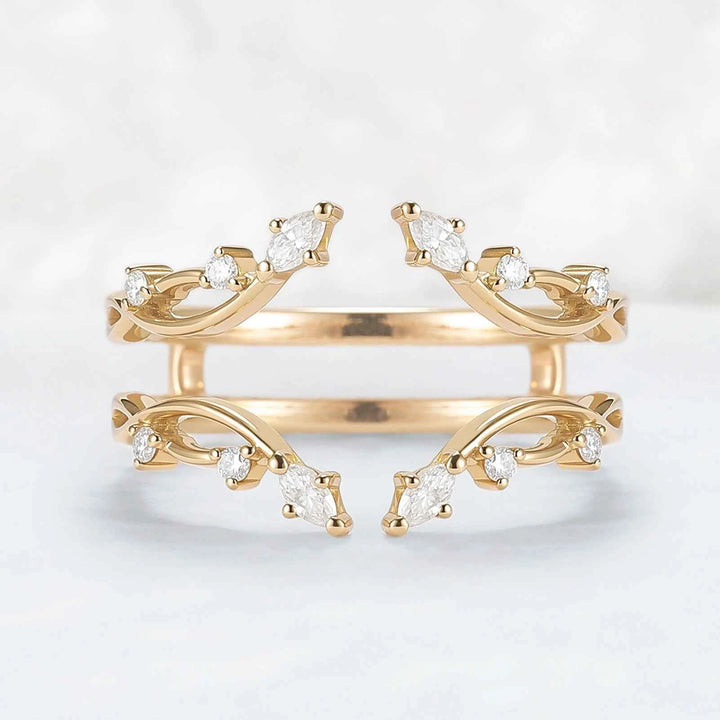 Nature Inspired Moissanite Vine Enhancer Ring