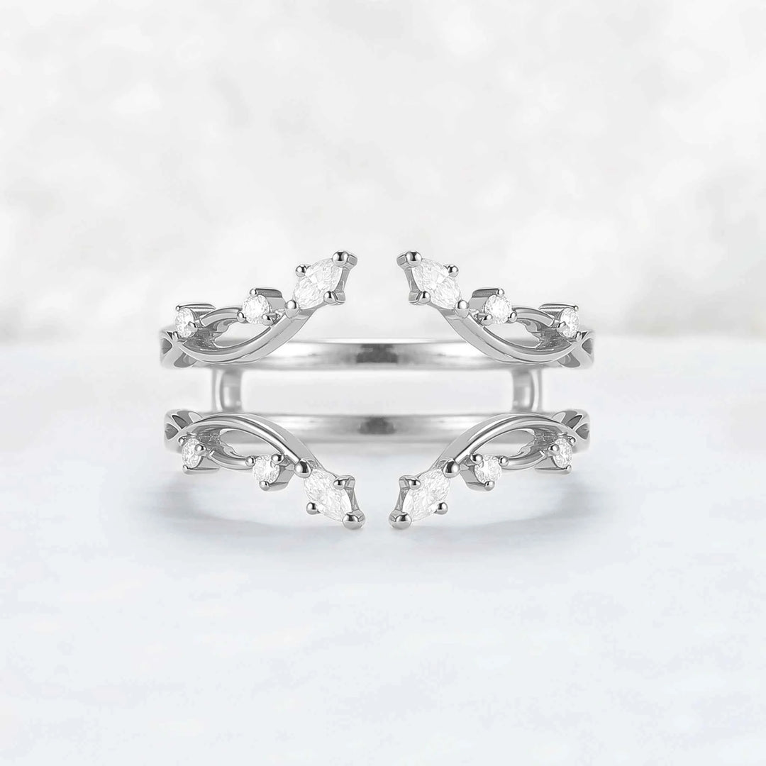 Nature Inspired Moissanite Vine Enhancer Ring