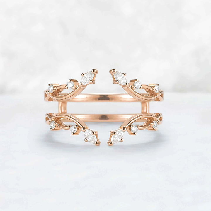 Nature Inspired Moissanite Vine Enhancer Ring