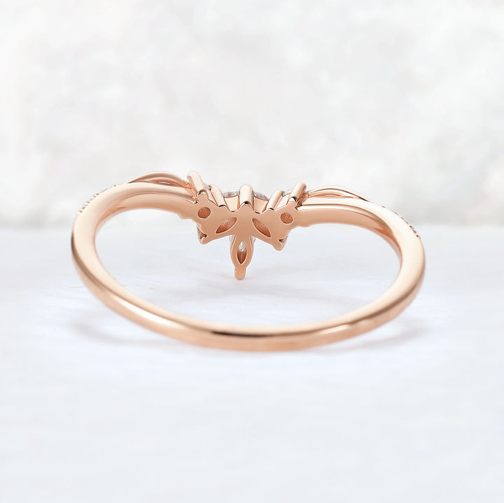 Nature Inspired Vine Twist Moissanite Stacking Ring