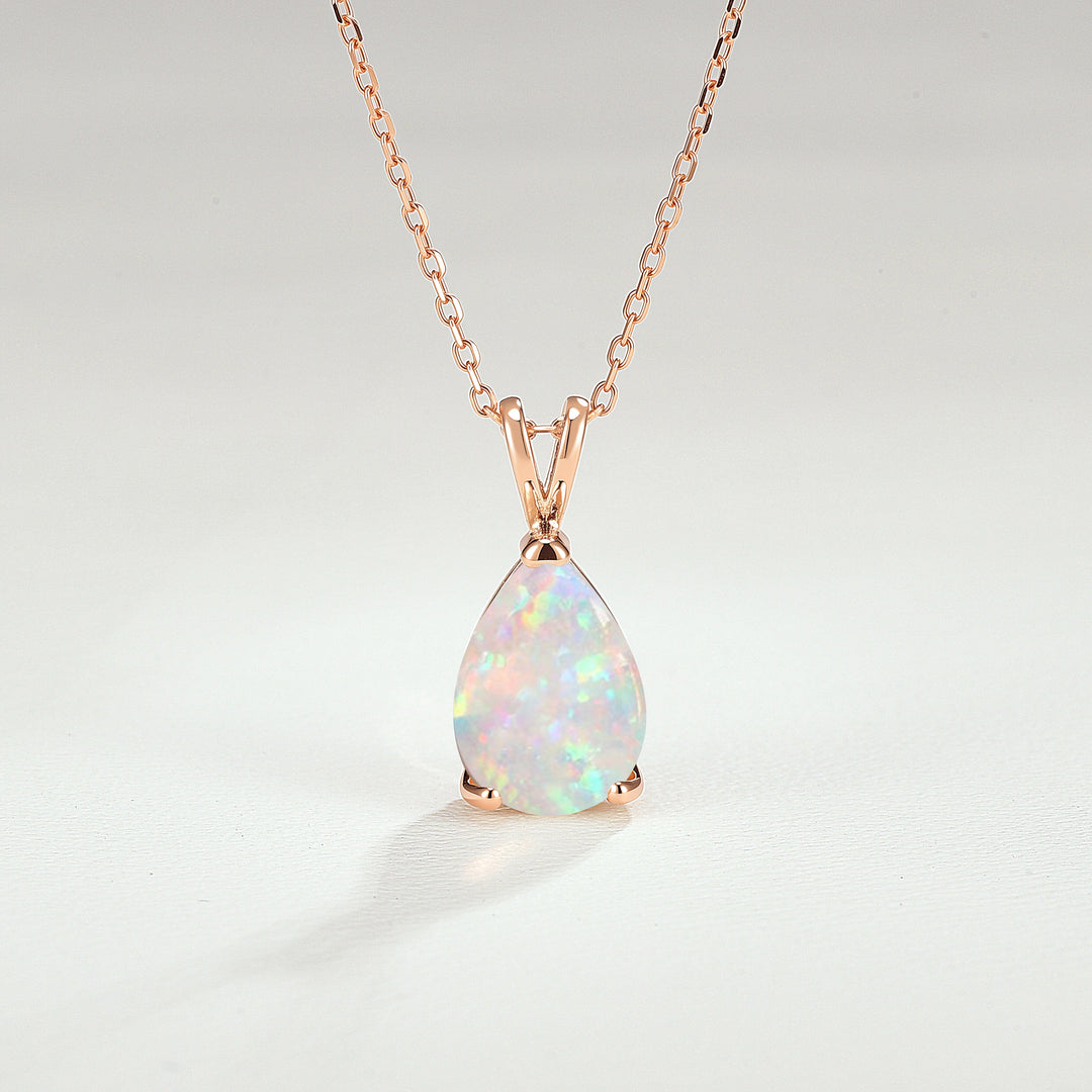 Princess Pear Shaped Opal Necklace