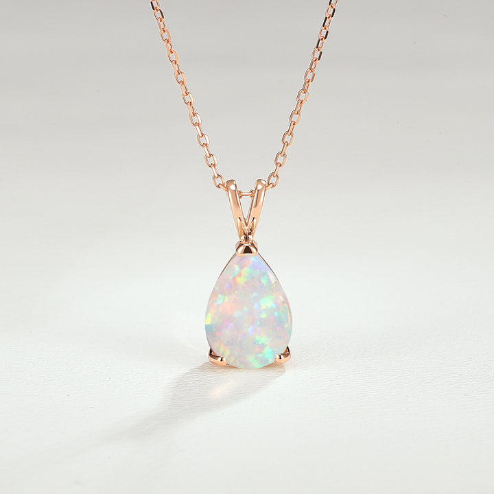Princess Pear Shaped Opal Necklace