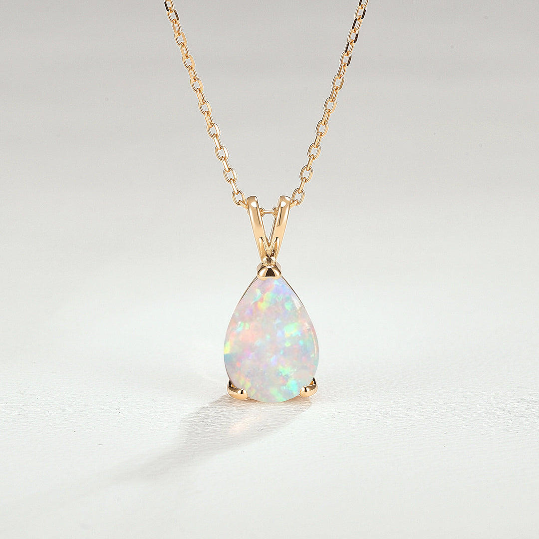 Princess Pear Shaped Opal Necklace