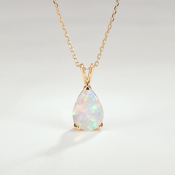 Princess Pear Shaped Opal Necklace