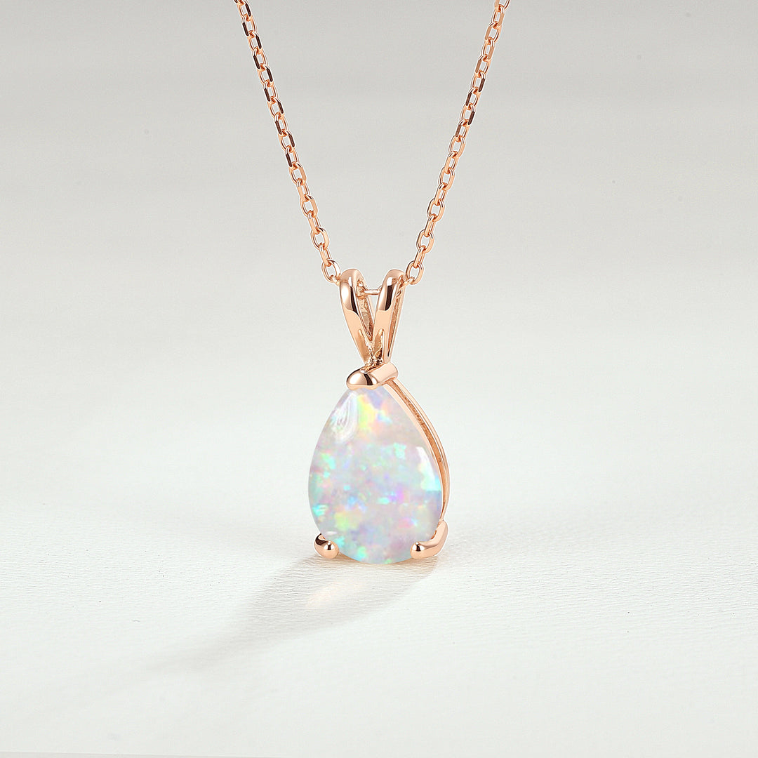 Princess Pear Shaped Opal Necklace