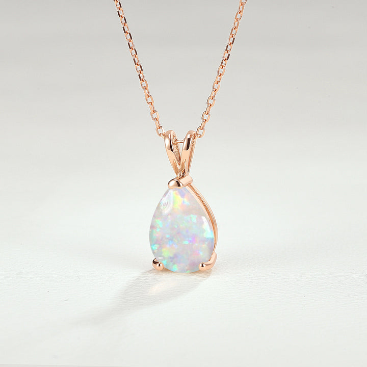 Princess Pear Shaped Opal Necklace