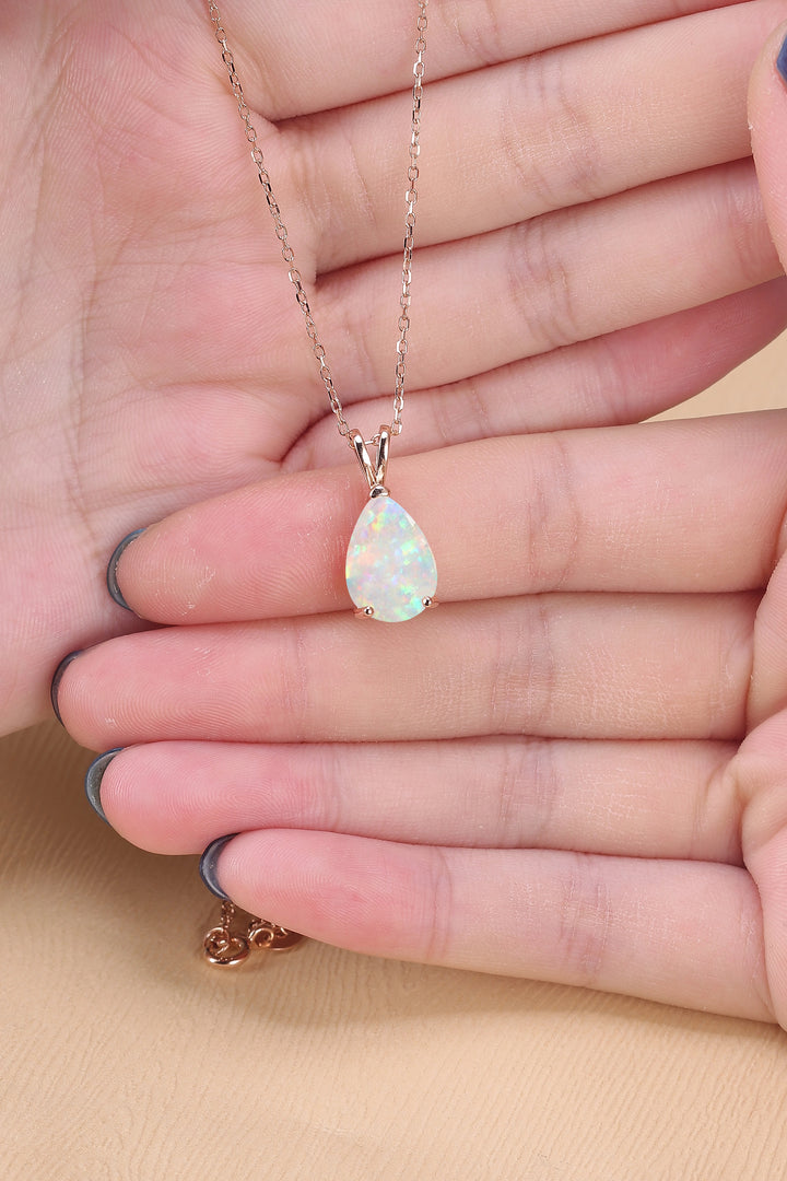 Princess Pear Shaped Opal Necklace