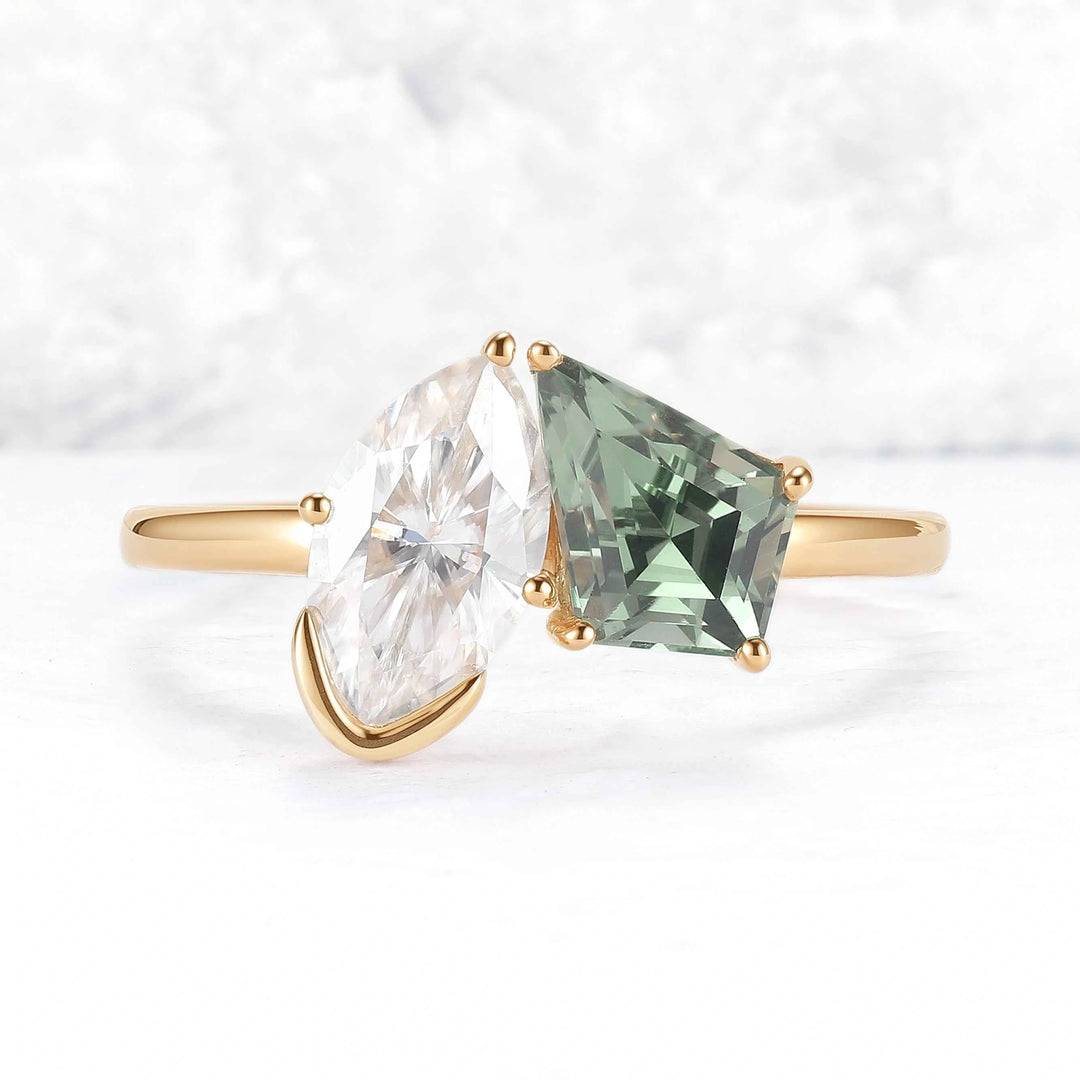 Toi Et Moi Two Stone Marquise & Kite Gemstone Rings