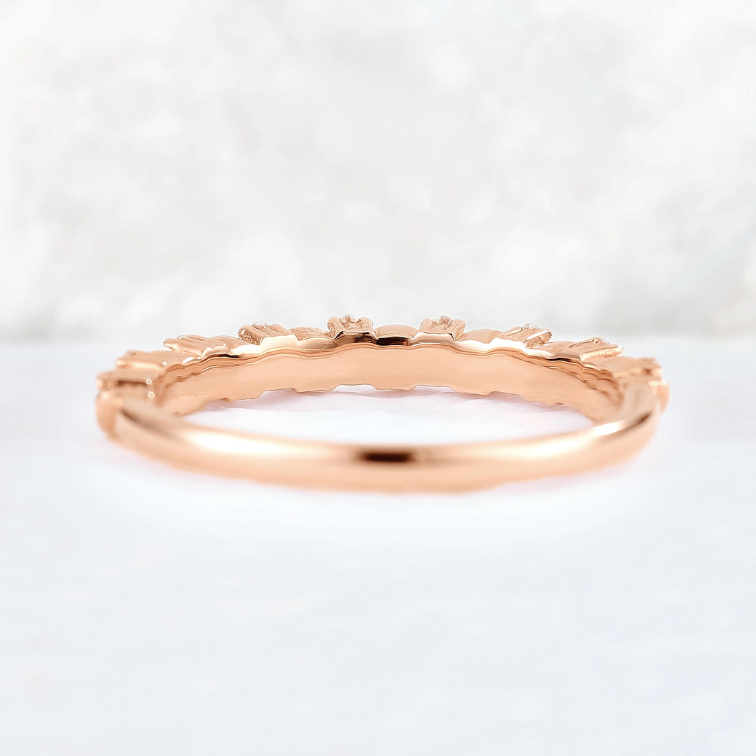 Unique Matching Moissanite Stacking Ring