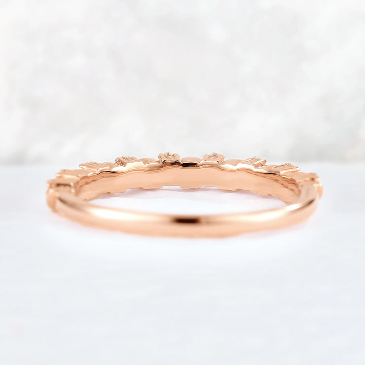 Unique Matching Moissanite Stacking Ring