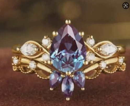 Customer Alexandrite Ring Set 2pcs for Manuel Diaz