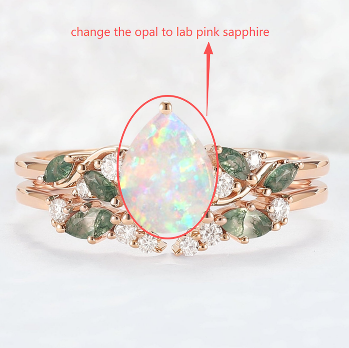 Custom Pink Sapphire Ring Set US 10 for #IVER2206(engraving: “1 Corinthians 13:4-7”)