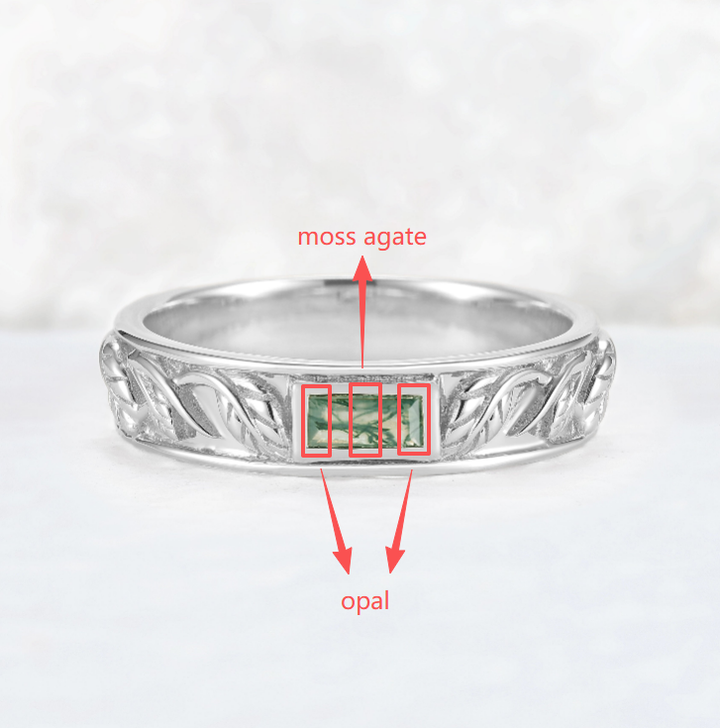 Custom 925 Sterling Silver Three-Stone Ring US 8 for Victoria